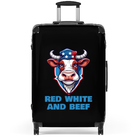 Red White And Beef Suitcases