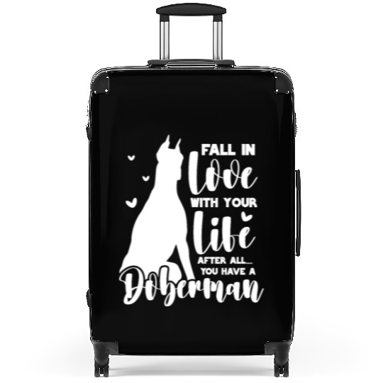 Doberman Fall In Love With Your Life Suitcases