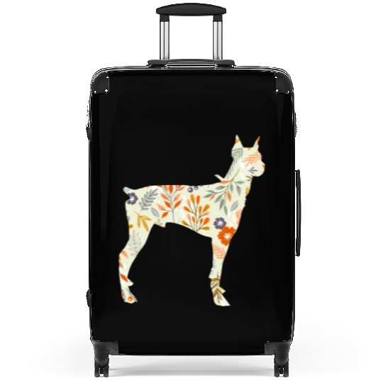 Doberman Flower Suitcases