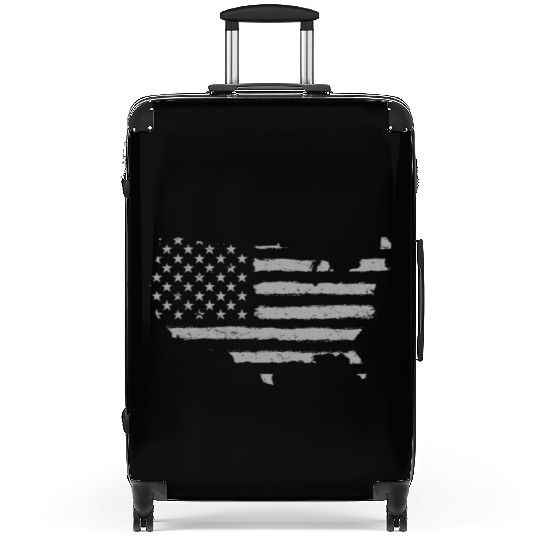 HAND PAINTED US FLAG Suitcases