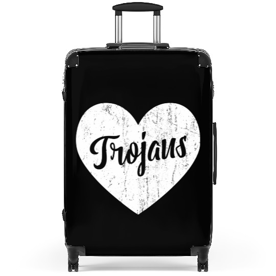 Trojans School Sports Fan Team Spirit Mascot He Suitcases