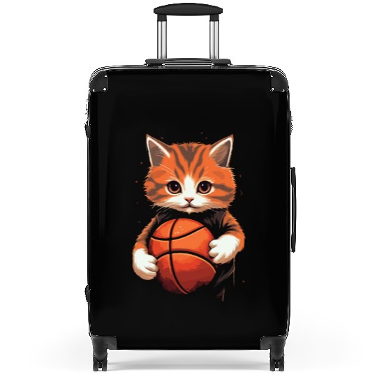 Basketball Cat Basketball Player I Love Basketball Suitcases
