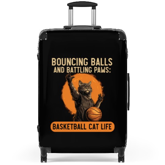 Basketball Cat Basketball Player I Love Basketball Suitcases