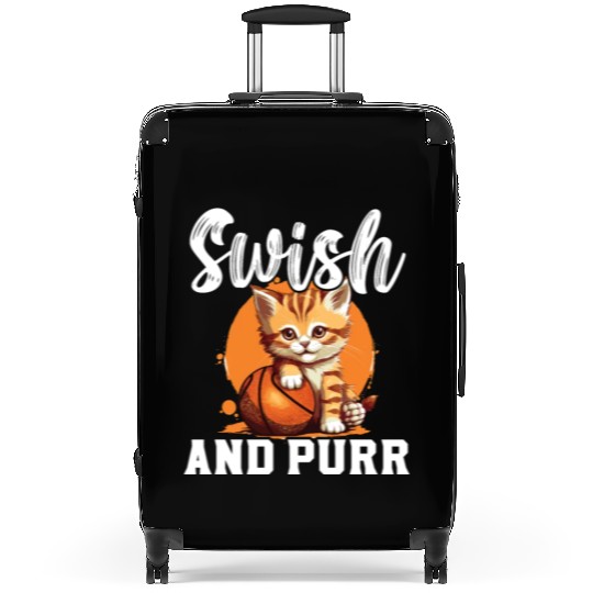 Basketball Cat Basketball Player I Love Basketball Suitcases