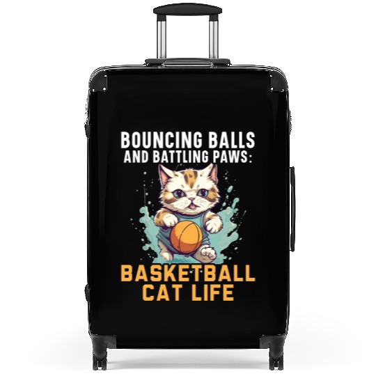 Basketball Cat Basketball Player I Love Basketball Suitcases