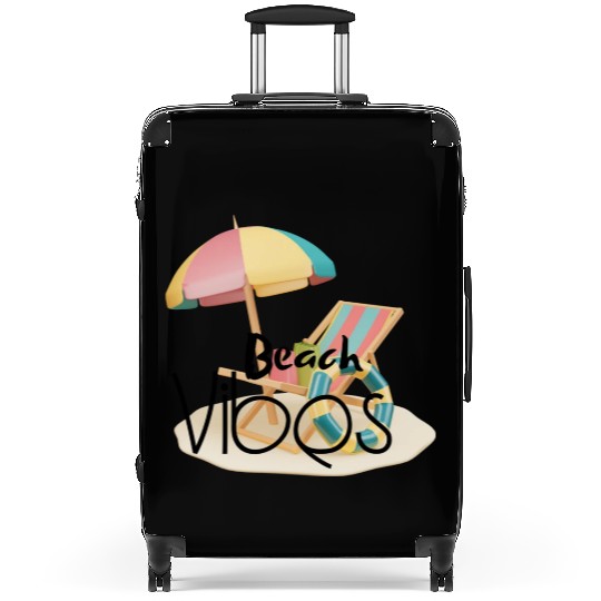 "Beach Vibes Suitcases: Embrace the Sun and Sand!"