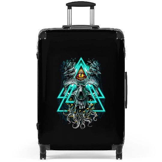 Cthulhu illuminati evil monster Suitcases