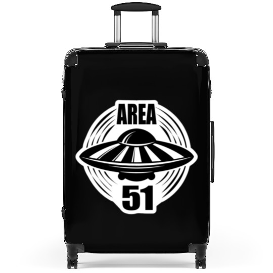 Area 51 Black Flying Saucer Suitcases