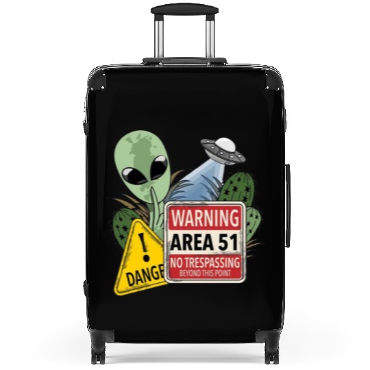 Warning Area 51 No Trespassing Beyond This Point Suitcases