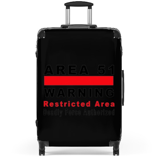 Area 51 Warning Sign Suitcases