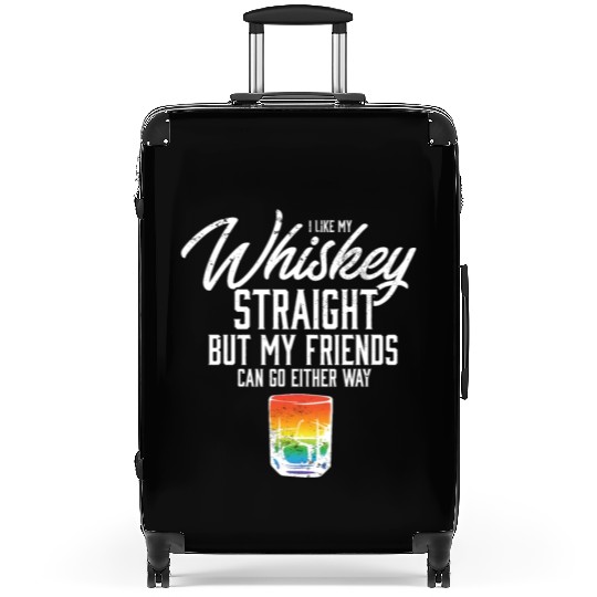 I Like My Whiskey Straight LGBT Rainbow Pride Suitcases