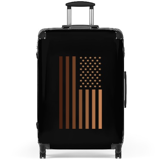 Melanin Usa Flag Suitcases