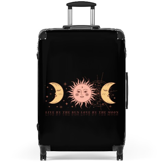 Boho Celestial Sun And Moon Suitcases