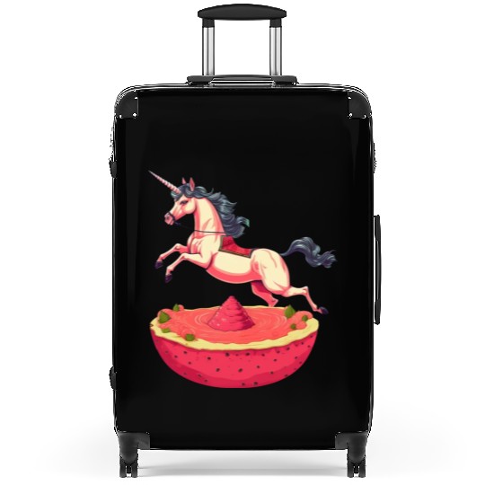 Unicorn with Watermelon and Dragonfruit - Tropical Suitcases