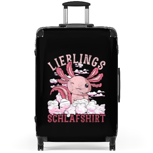 Night owl axolotl gift favorite sleep Suitcases