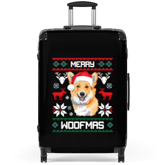 Pembroke Welsh Corgi For Merry Woofmas Suitcases