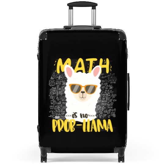 Math Is No Probllama Llama Alpaca Back To School C Suitcases