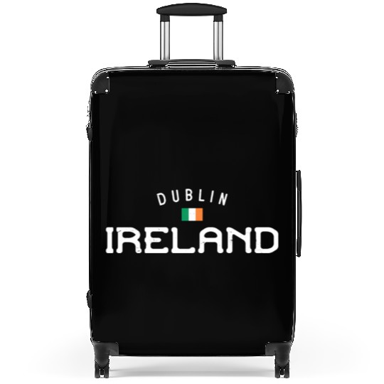 Dublin Ireland With Distressed Irish Suitcases