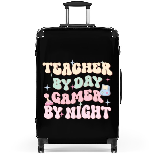 Teacher By Day Gamer By Night, Happy Game Day Suitcases