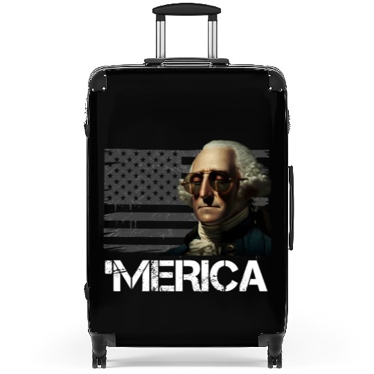 Merica George Washington Independence Day USA Suitcases