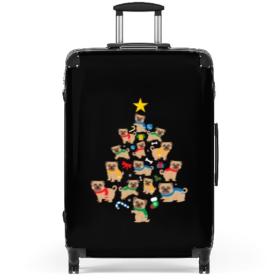 Pug Dog Tree Dog Owner Mom Dad Suitcases
