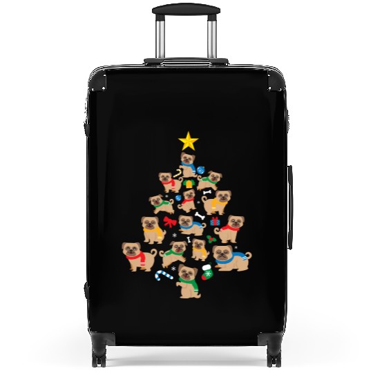 Pug Dog Tree Dog Owner Mom Dad Suitcases