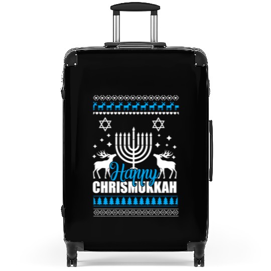 Happy Chrismukkah Ugly Style Suitcases