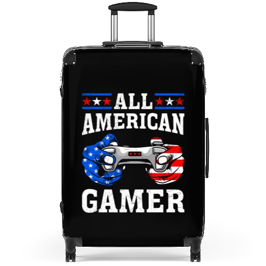 All American Gamer Independence Day Party USA Suitcases