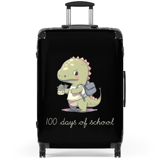 100 Days of School Cute Dino Funny Vintage Dinosau Suitcases