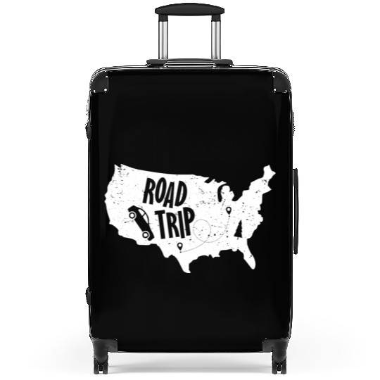 Road Trip US Map | Vacation Travel Suitcases
