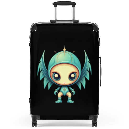 Alien Angel Wings Cyborg - Futuristic Design Suitcases
