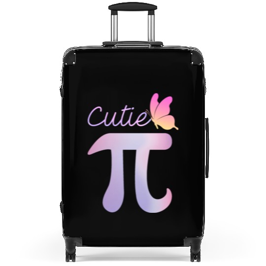 Pi Day Funny Cute Cutie Pi Pretty Math Butterfly Suitcases