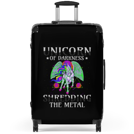 Goth Rock Satan Girl Woman Festivals Death Metal Suitcases