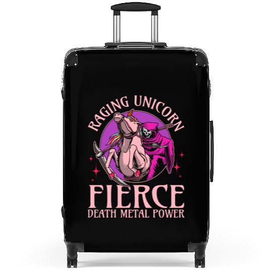 Goth Rock Satan Girl Woman Festivals Death Metal Suitcases