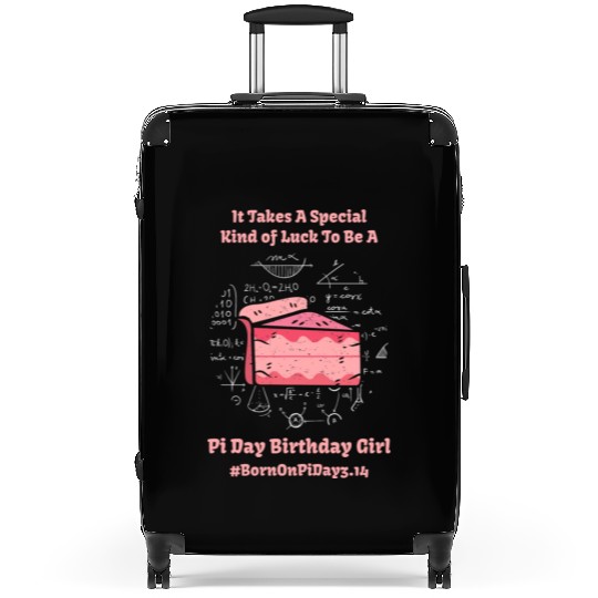 Pi Day Birthday Girl Born On Pi Day 3 14 Pi Day Suitcases