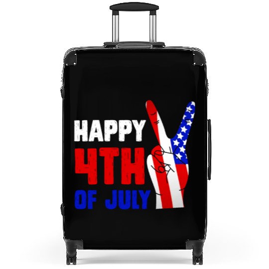 Happy 4th July Independence Day America Patriot Suitcases