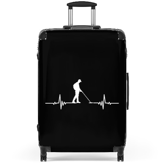 Metal Detector Love Metal Detecting Heartbeat Card Suitcases