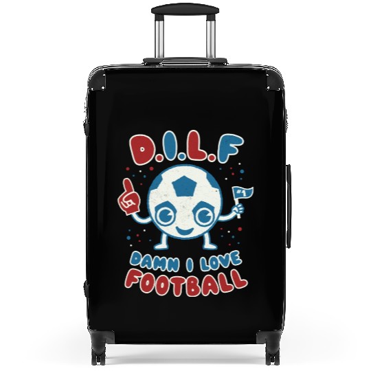 Damn I Love Football Milf Footy Soccer Dad Jokes Suitcases