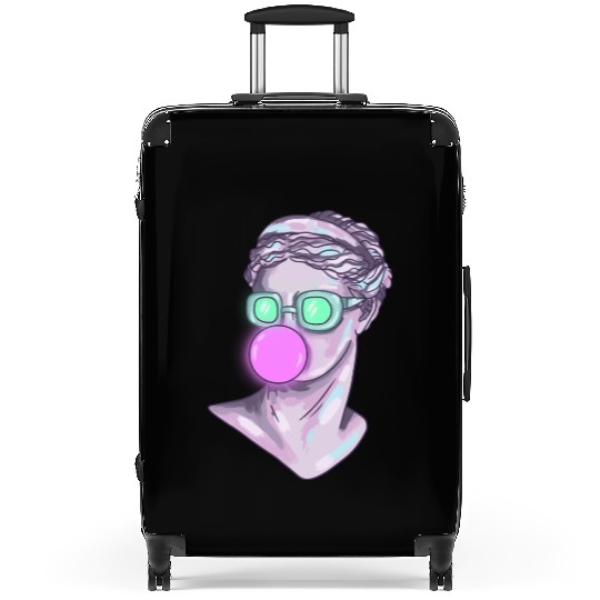 Cool Neon Greek Statue Lady Suitcases