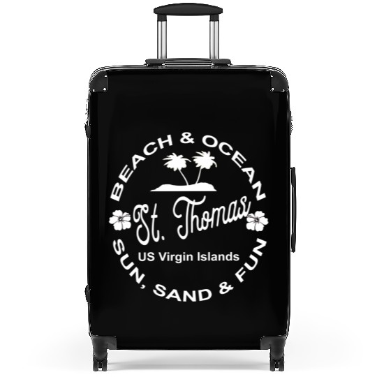 Tropical Beach Ocean St Thomas Us Island Suitcases