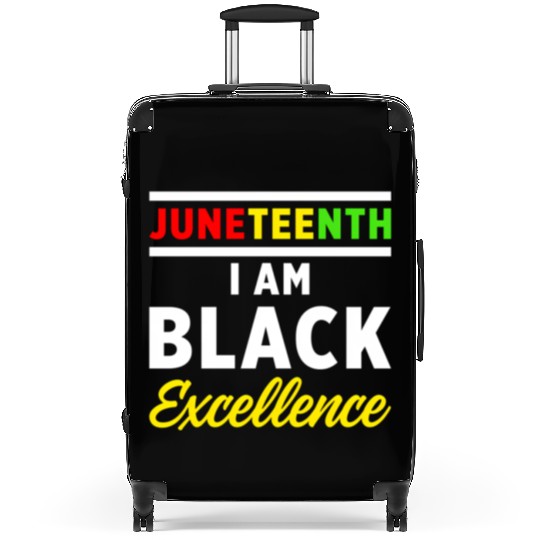 Juneteenth Excellence Black African American Flag Suitcases