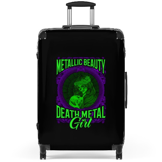 Goth Rock Satan Girl Woman Festivals Death Metal Suitcases