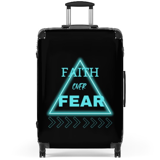 "Faith Over Fear Suitcases - Empower Your Journey!"