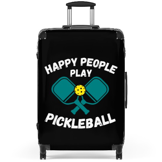 Happy People Play Pickleball For Pickleball Lovers Suitcases