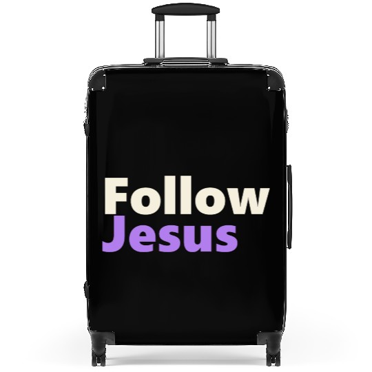 Follow Jesus Social Media Christian Follower Suitcases