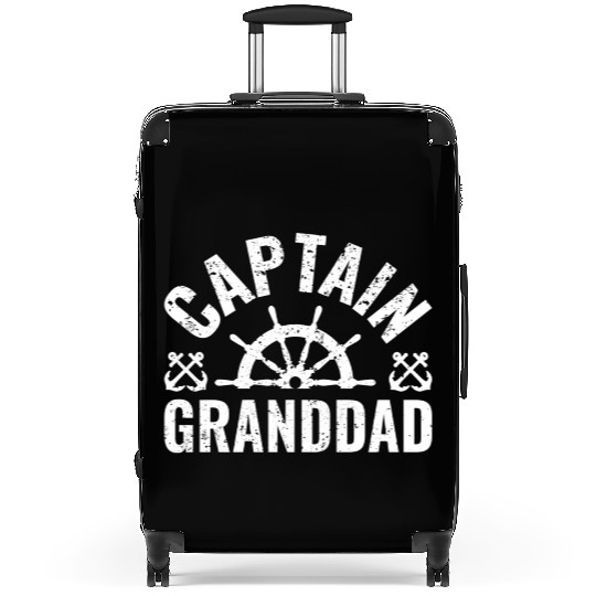 Captain Granddad Boat Owner Lake Boating Father'S Suitcases