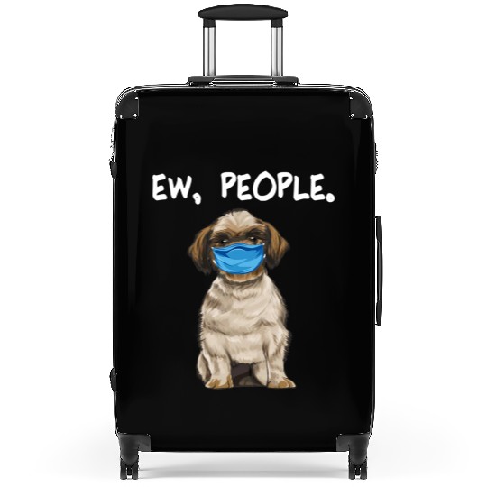 Shih Tzu Ew People Dog Wearing Face Suitcases