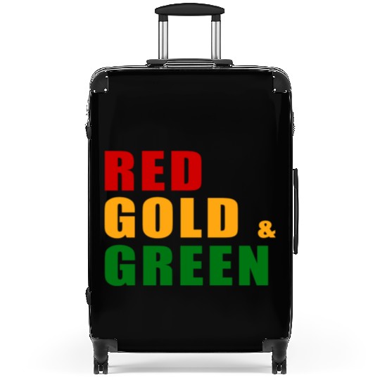 Red, Gold & Green Suitcases