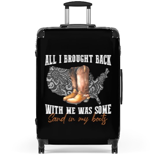 Sand In My Boots Country Music Suitcases