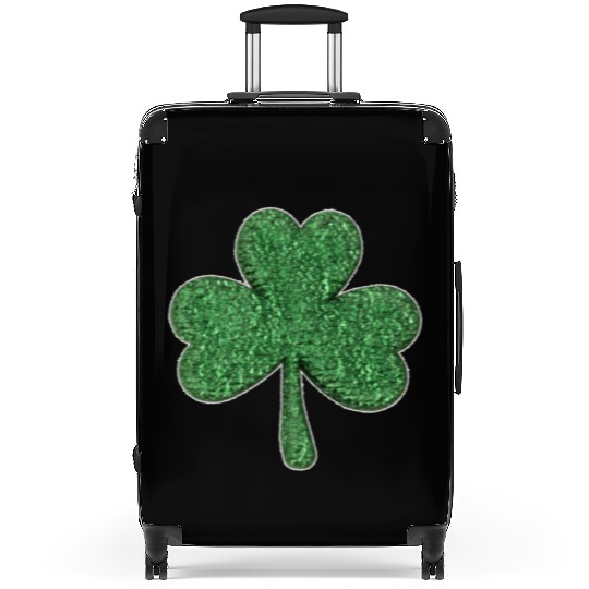 St Patrick'S Day Green Glitter-Clover Shamrock Suitcases